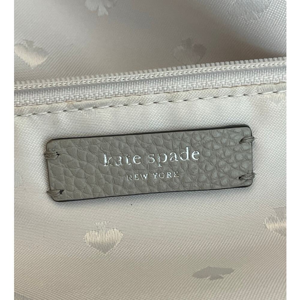 Kate Spade Large Tote Gray Pebbled Leather GUC - Picture 4 of 9